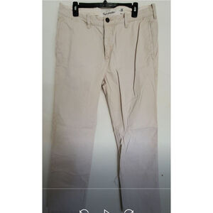 Vintage Abercrombie & Fitch Cotton Ivory Button Fly Khaki Long Pants Sz 36W 34L